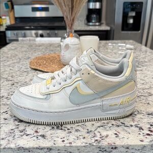 Nike Air Force 1 Shadow in White and Cream
